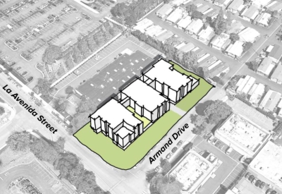 Diagram highlighting residential bays at 1100 La Avenida in Mountain View, California.