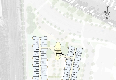 Diagram of the level three floor plan of Dr. George Davis Senior Building in San Francisco.