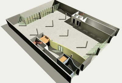 3D diagram of the garage plan for 370 Townsend Street.