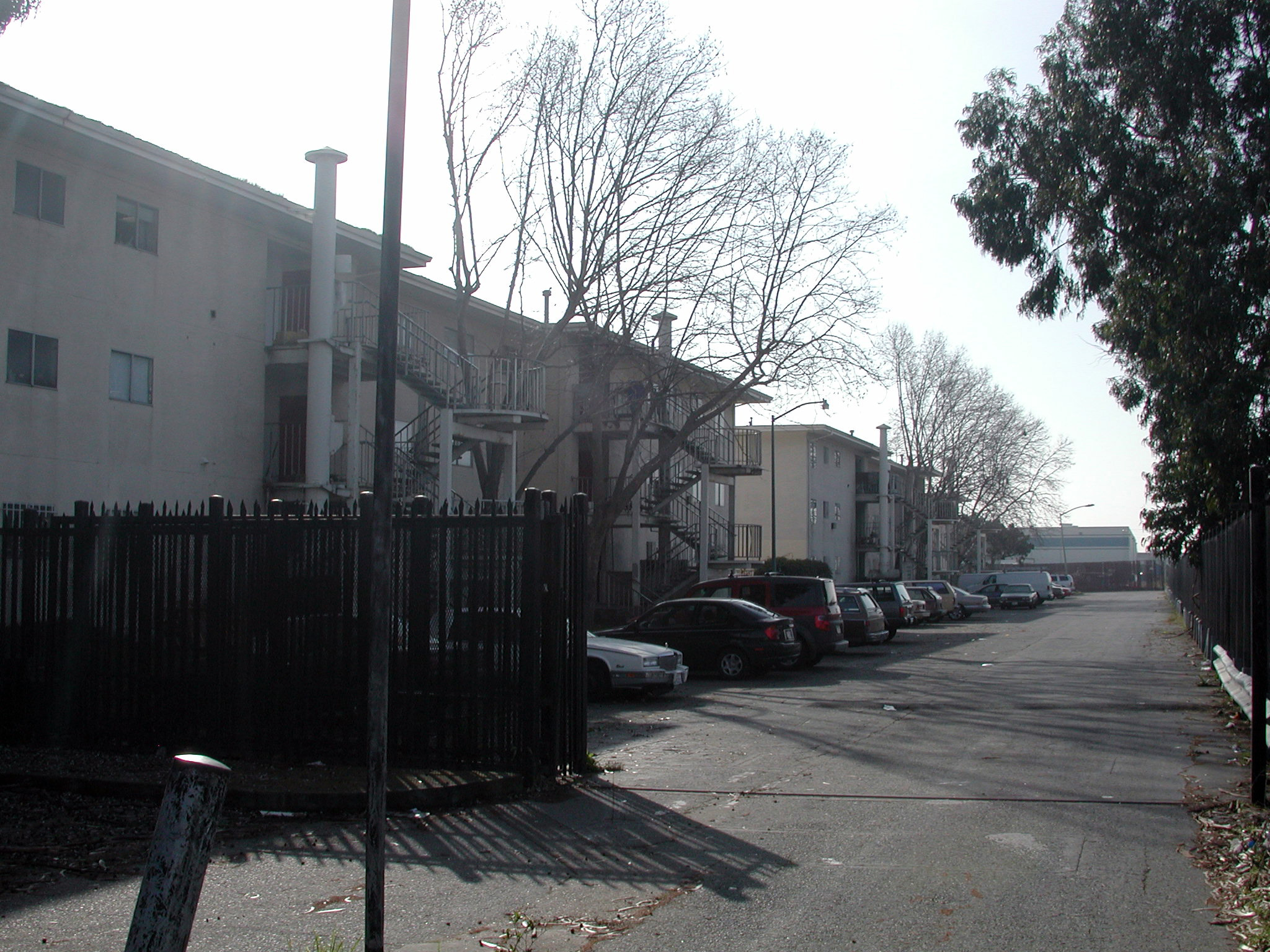 Decrepit units ready for demolition and replacement for Tassafaronga Village in East Oakland, CA.