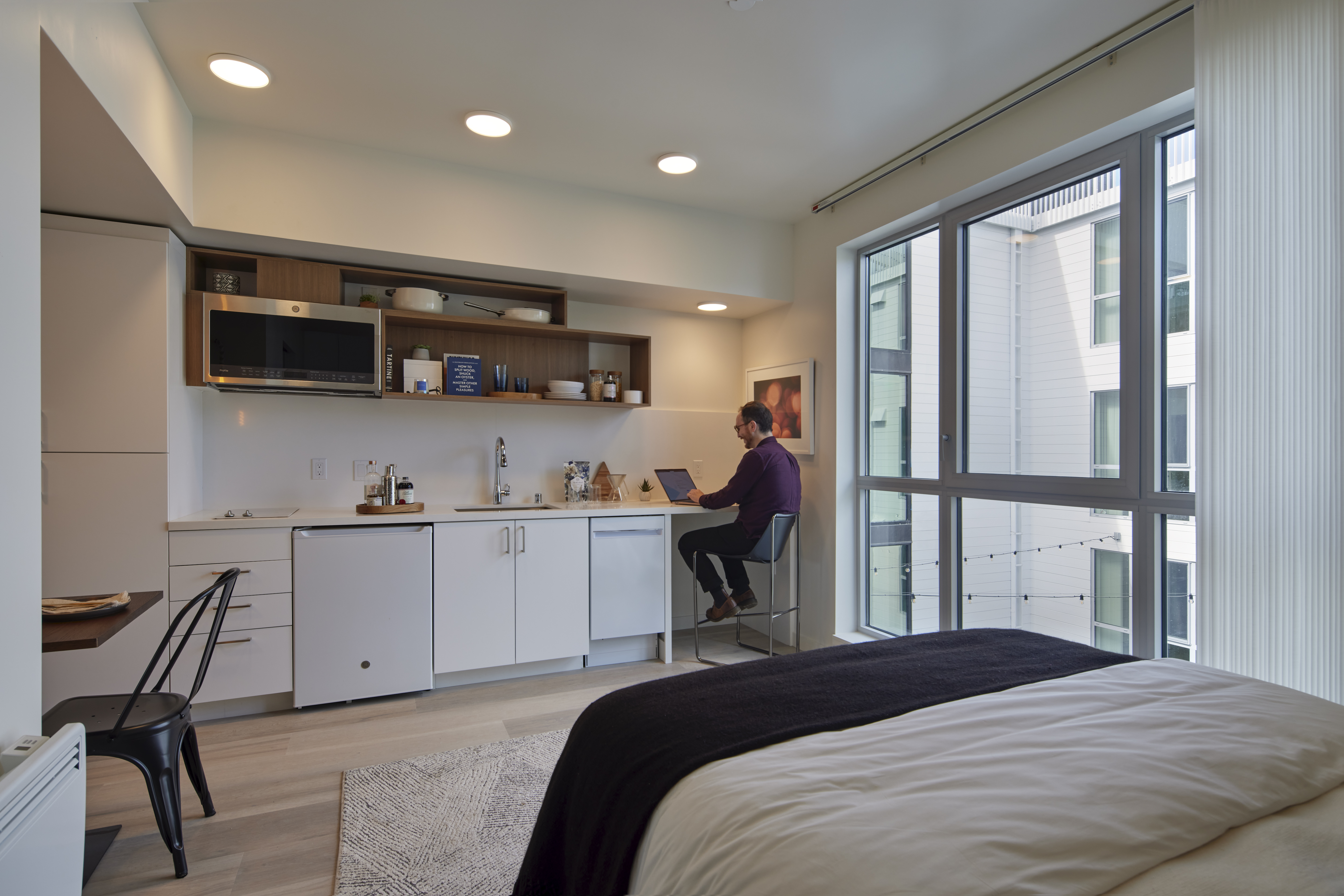 Interior view of residential unit at OME in San Francisco, CA.