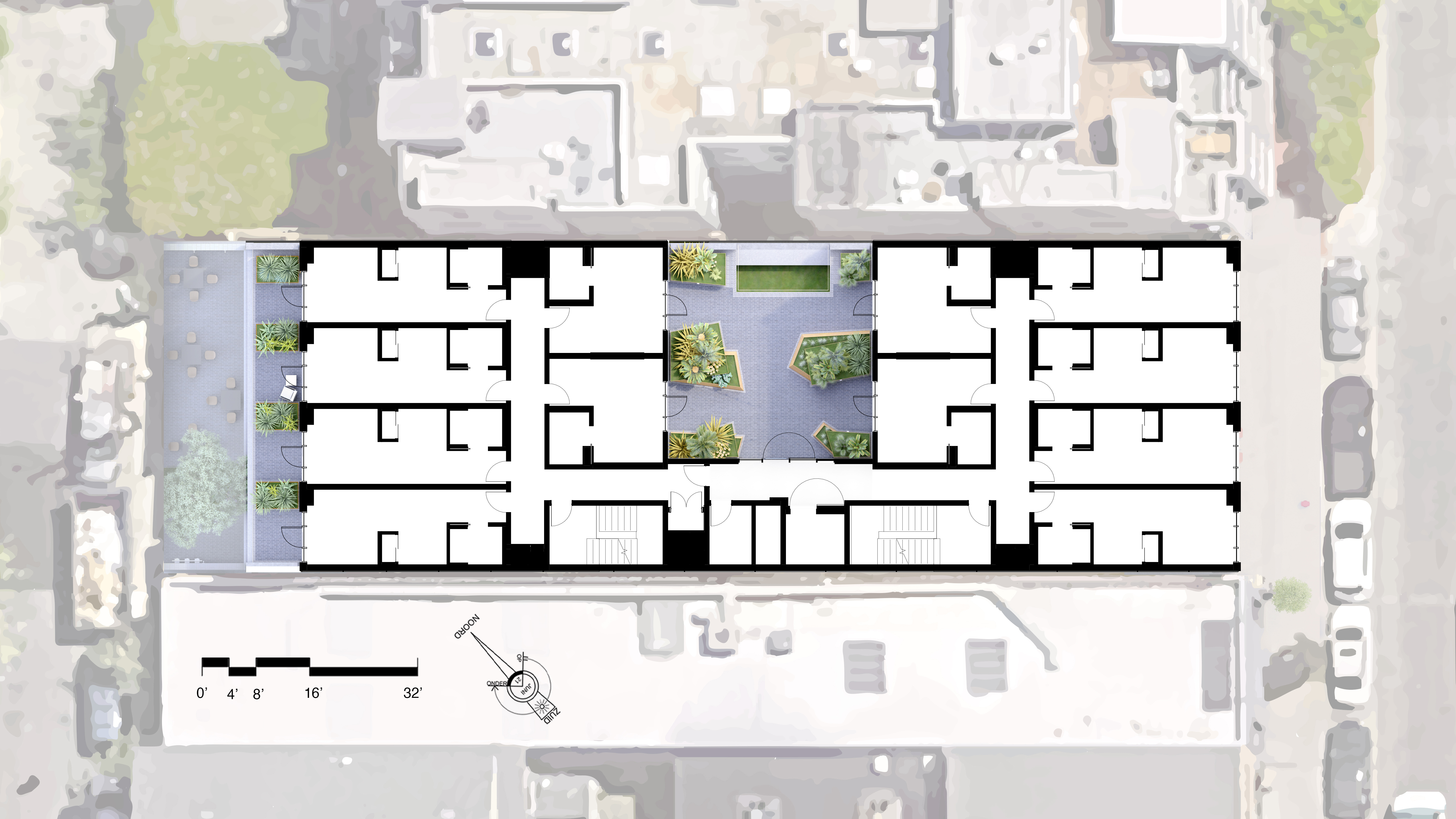 Level three site plan of Ome in San Francisco.