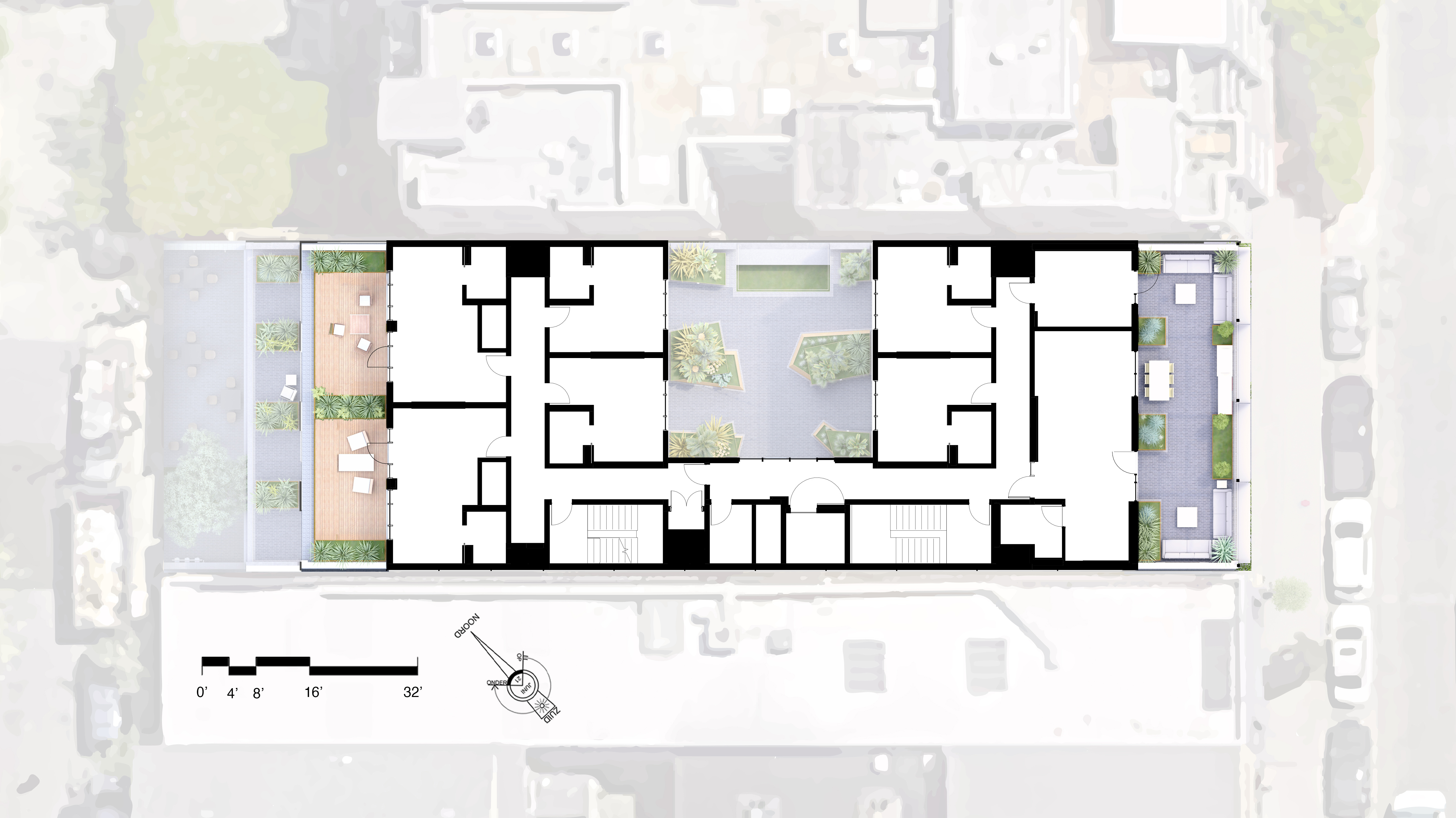 Level six site plan of Ome in San Francisco.