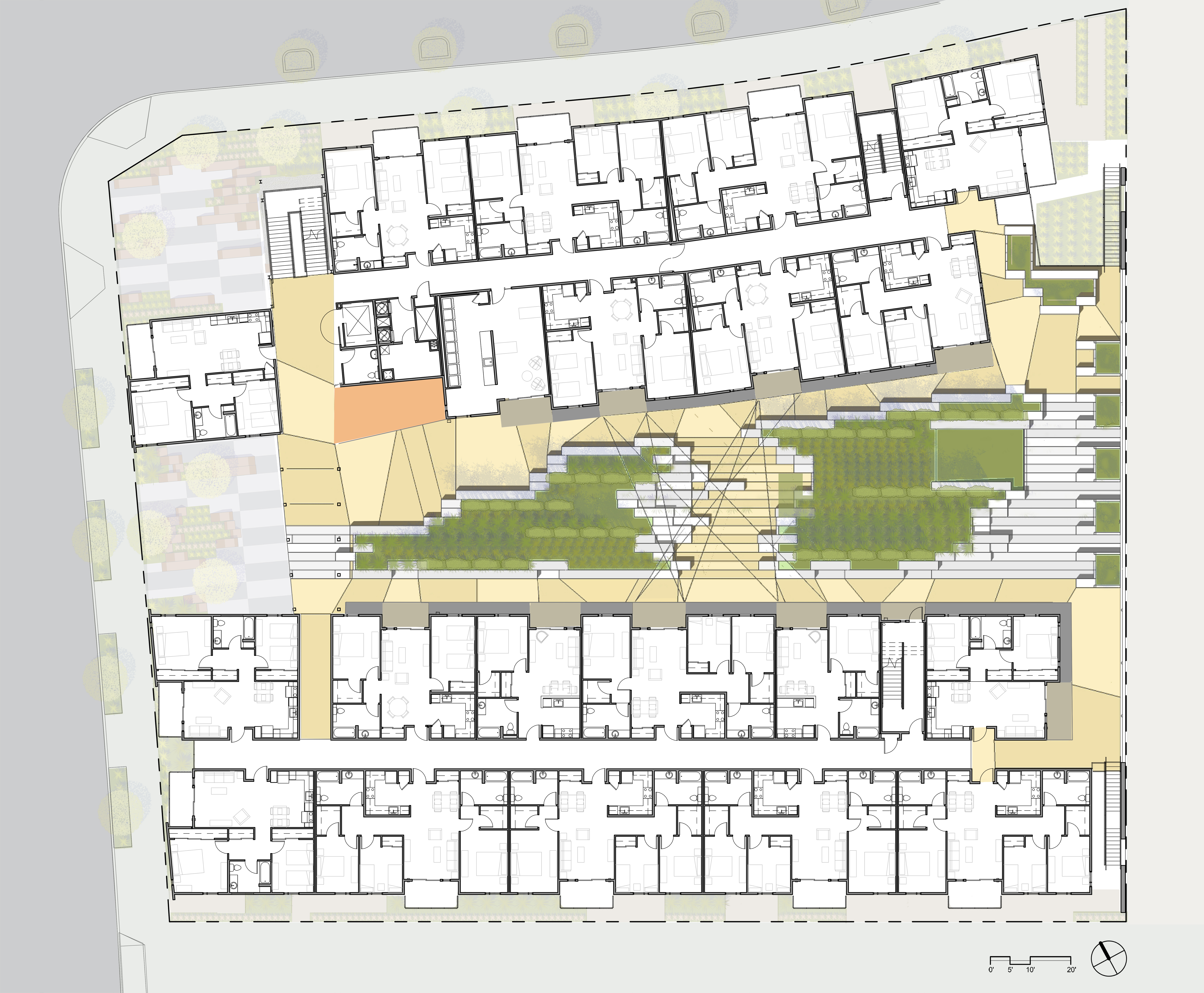 Level two site plan of Rivermark in Sacramento, Ca.