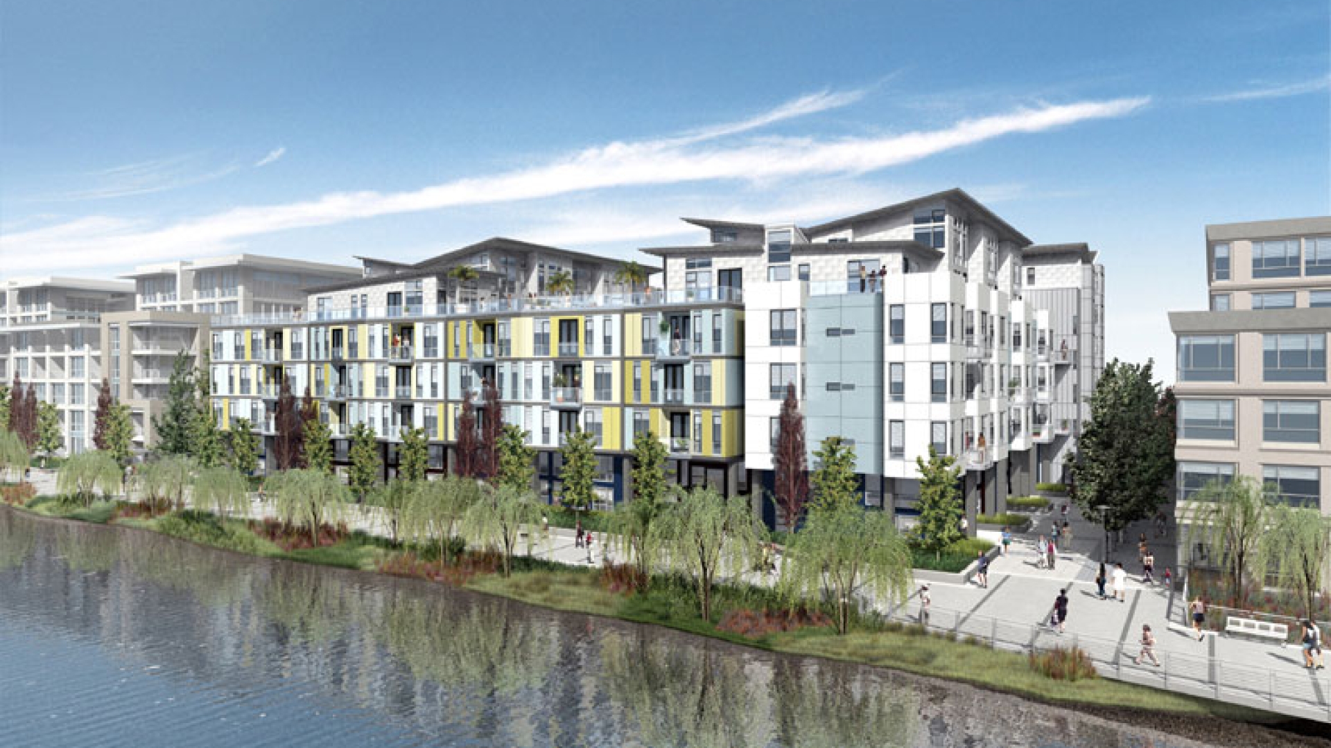 Exterior rendering of Channel Lofts.