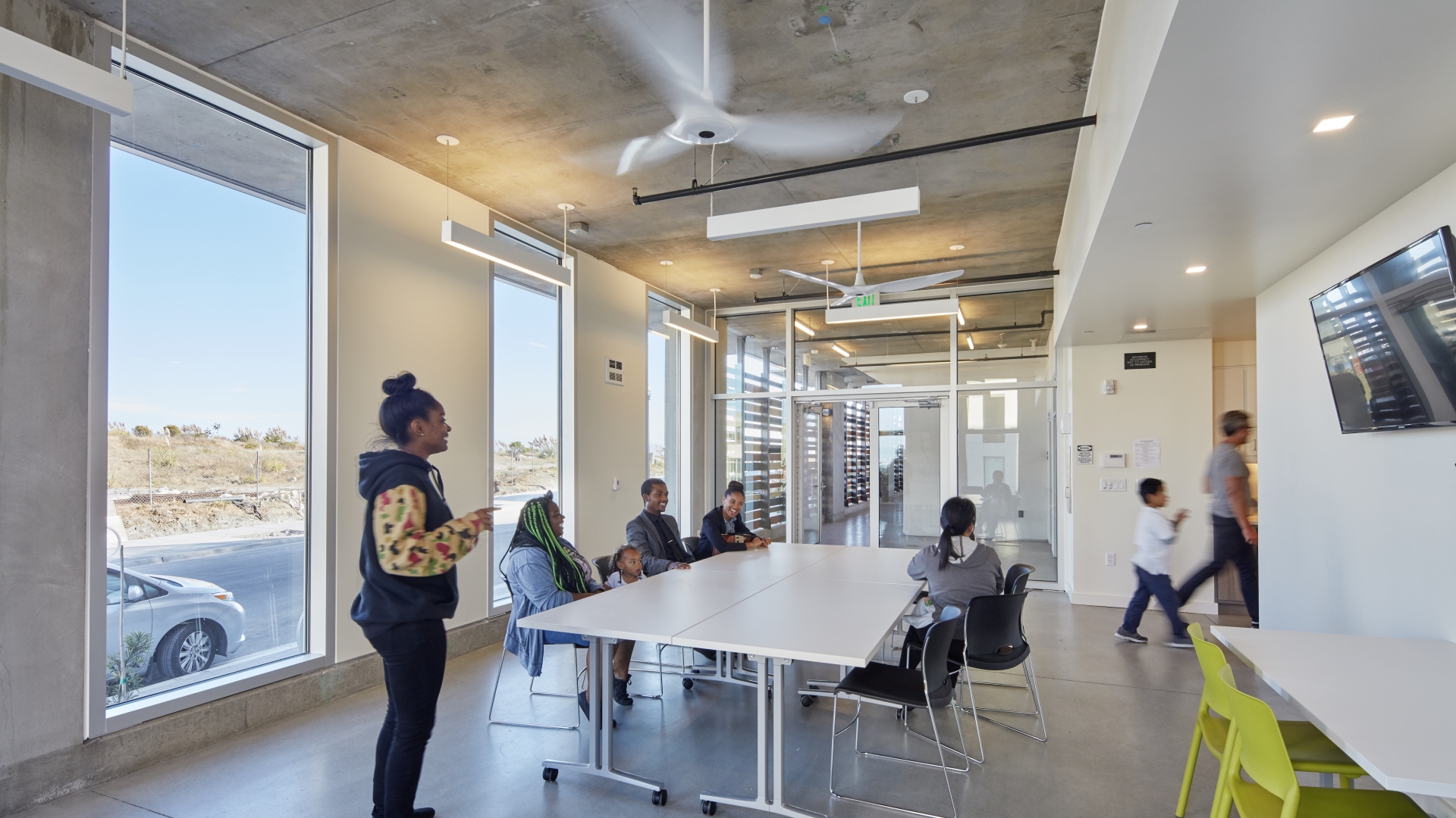 Community room at Pacific Pointe Apartments in San Francisco, CA.