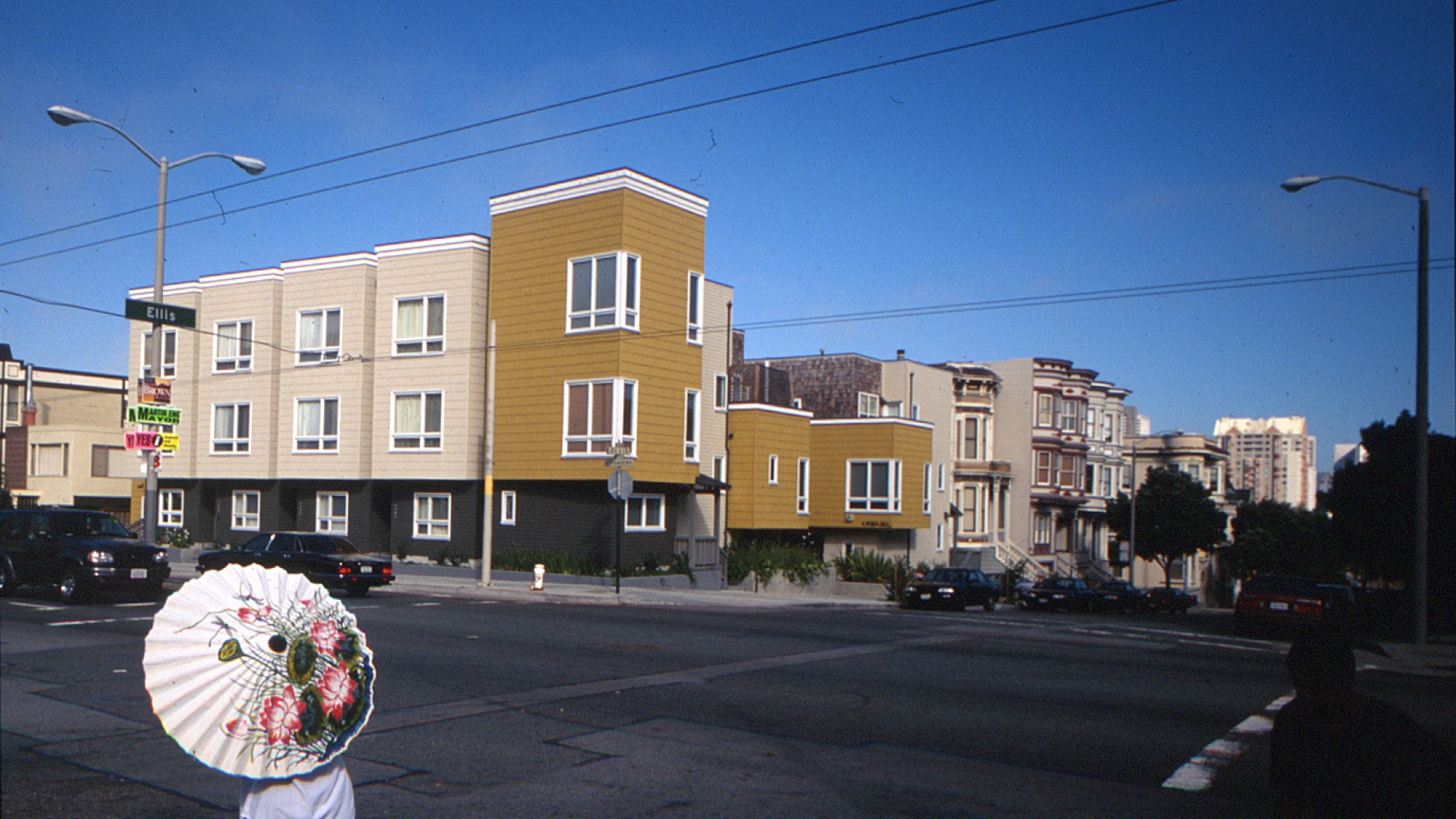 Exterior street view of Bell Mews in San Francisco. 
