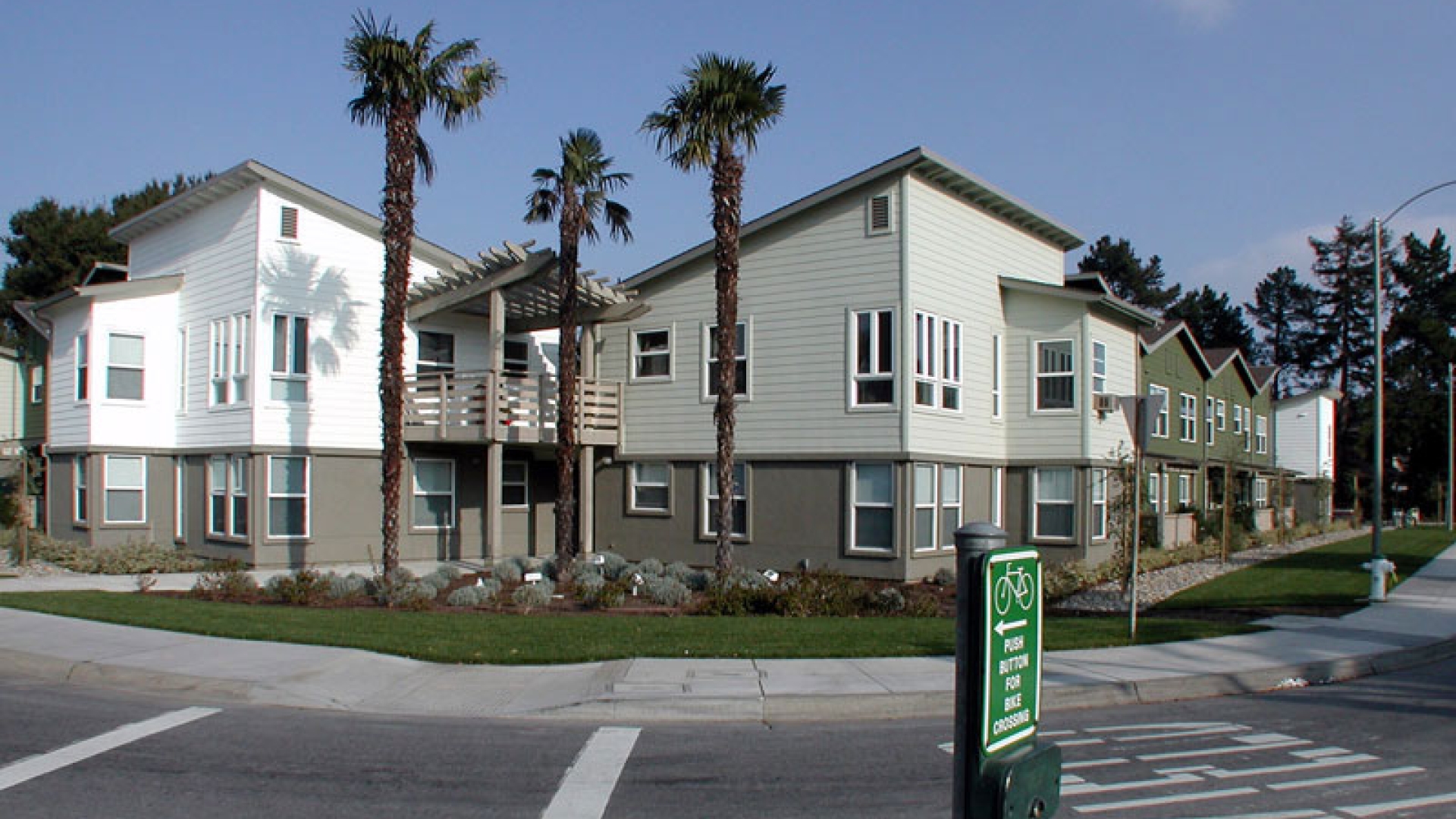 Exterior view of Stoney Pine Villa in Sunnyvale, California.