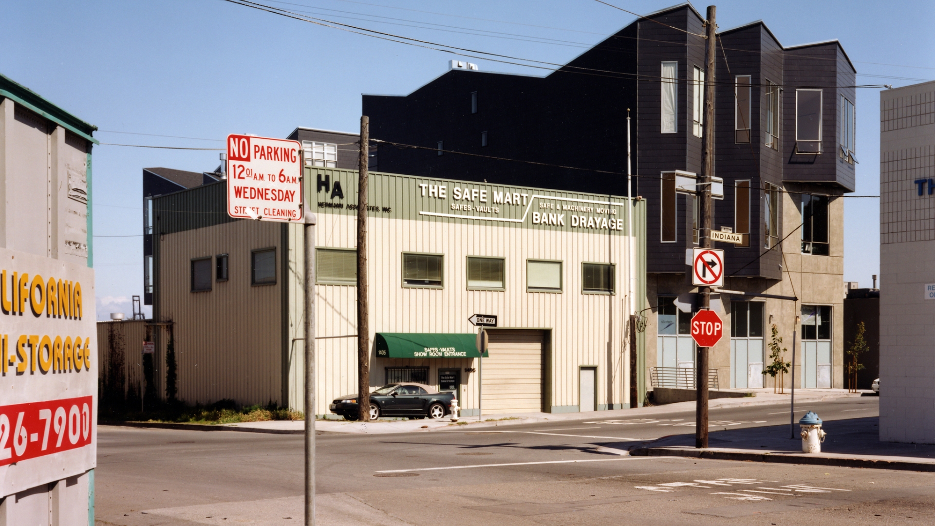 Northwestern view across 25th Street at Indiana Industrial Lofts in San Francisco.