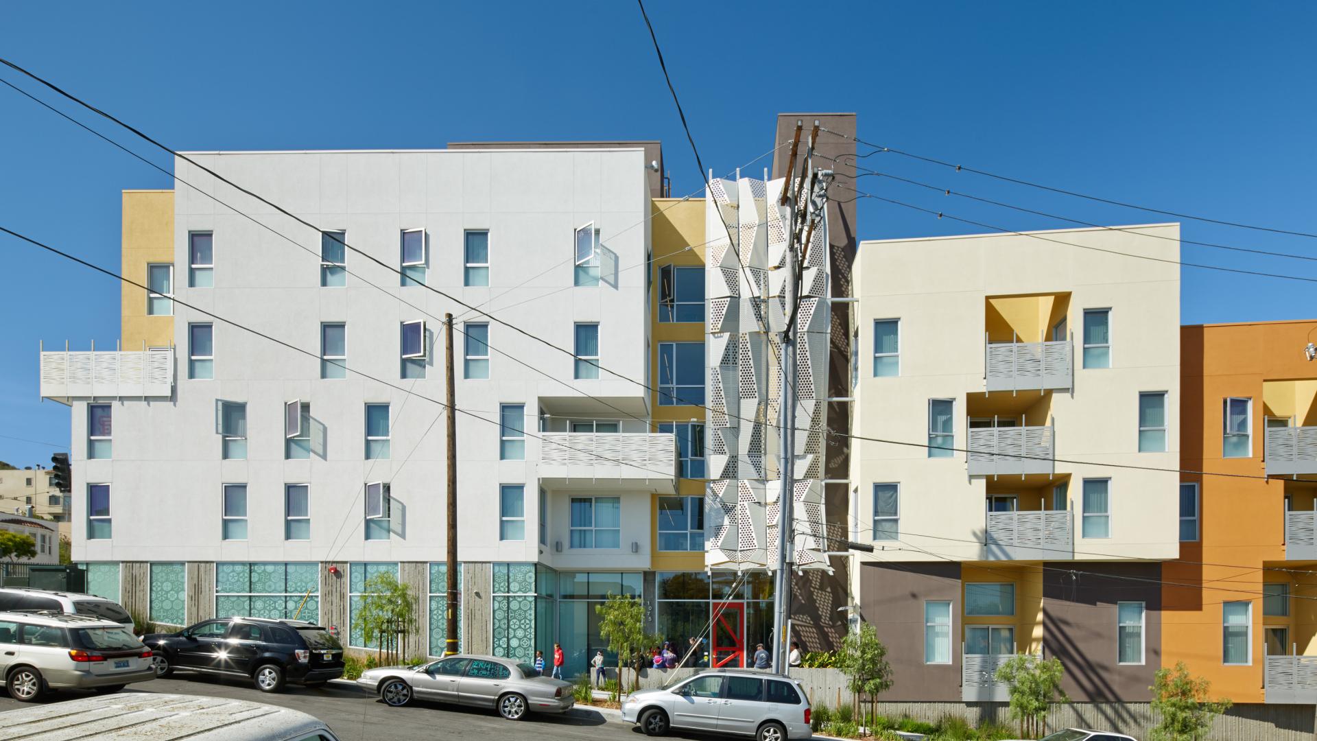 Exterior view of Bayview Hill Gardens in San Francisco, Ca.