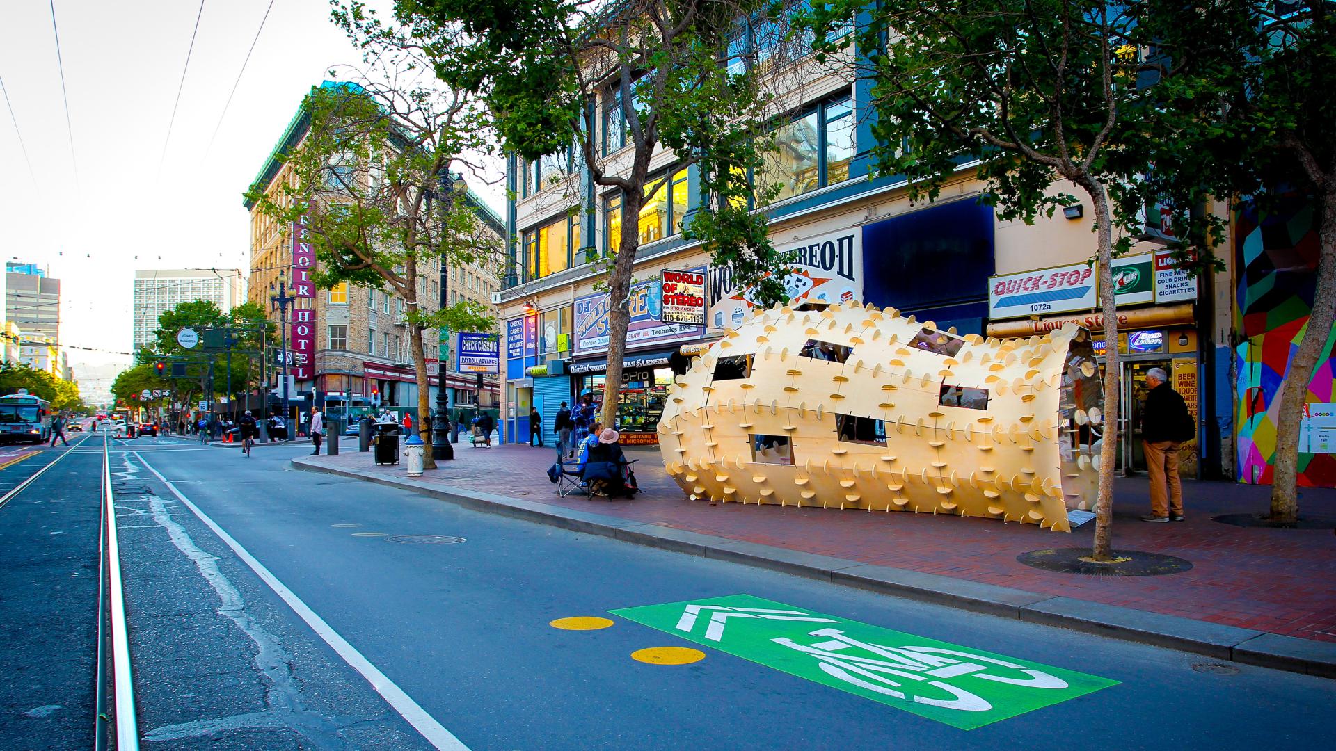 DBA's installation, PeepSHOW, for the Market Street Prototyping Festival in San Francisco.