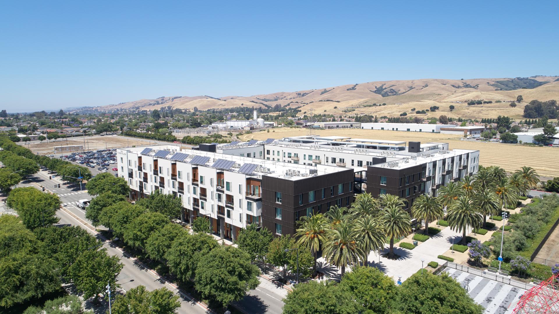 Aerial view of Union Flats in Union City, Ca.