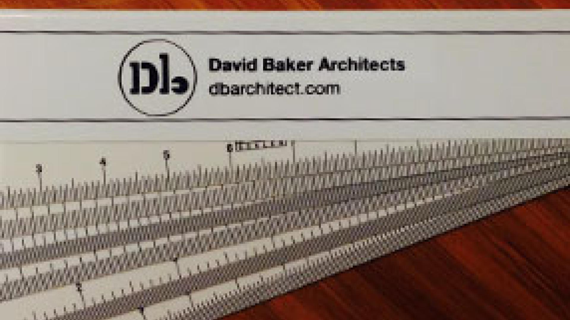 Photo of Rulers with David Baker Architects Logo