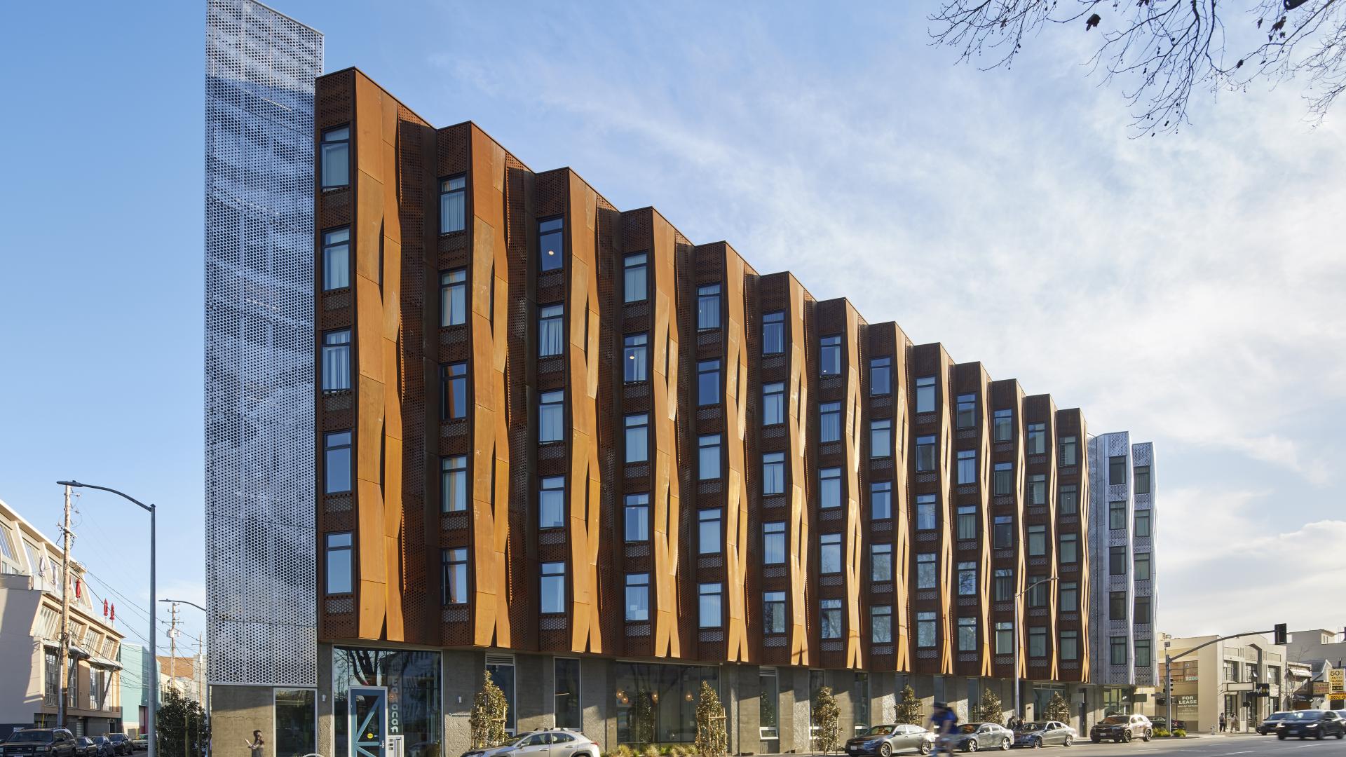 Exterior view of Tahanan Supportive Housing in San Francisco.