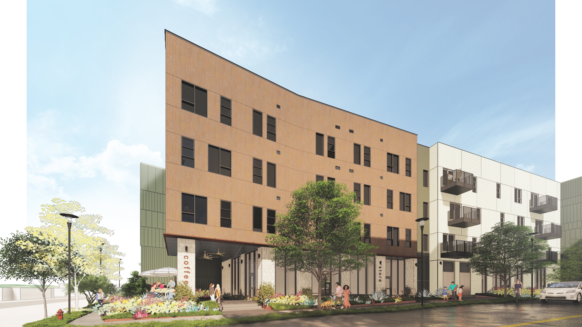 Exterior rendering of Park24 in Nashville, Tennessee. 