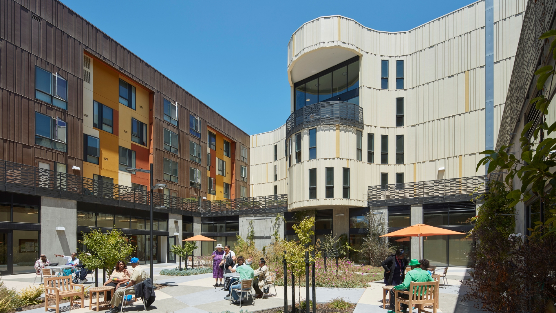 Corutyard at Dr. George W. Davis Senior in San Francisco.