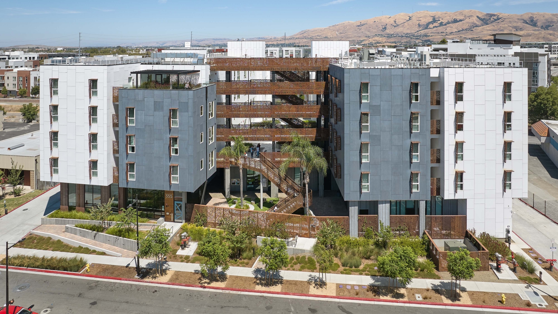 Bird's eye view of Sango Court.