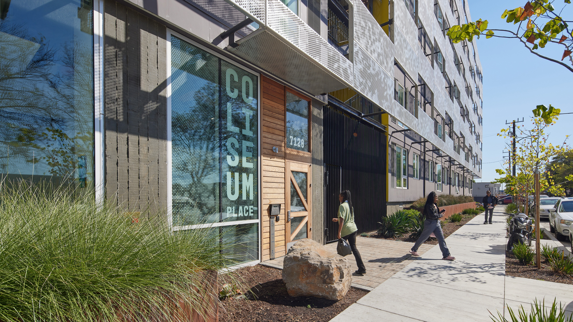 Entry to apartment with people entering
