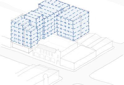 Modular diagram for 420 Mendocino in Santa Rosa, California.