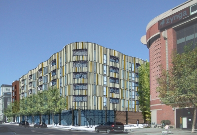 Exterior sketch of 855 Brannan in San Francisco.