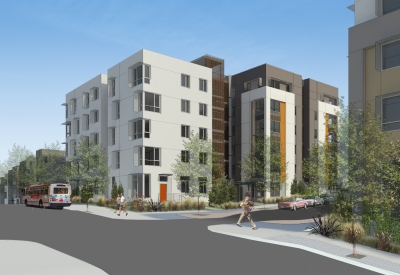 Rendered exterior of 847-848 Fairfax Avenue in San Francisco.