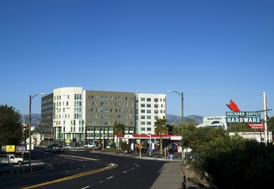 Delmas Park in San Jose, California from down the street.