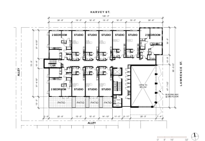 Site plan of A2 Apartments in Baltimore, Maryland.