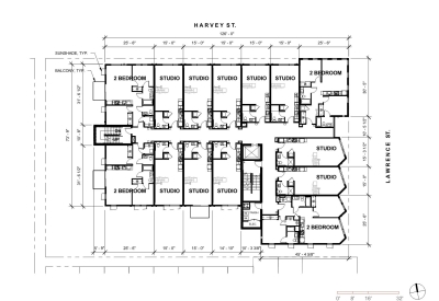 Site plan of A2 Apartments in Baltimore, Maryland.