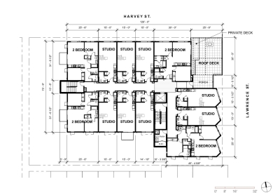 Site plan of A2 Apartments in Baltimore, Maryland.