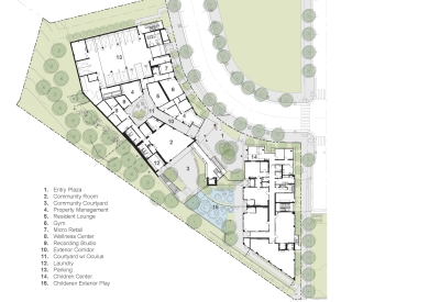 Site plan of 901 Fairfax Avenue in San Francisco, CA.