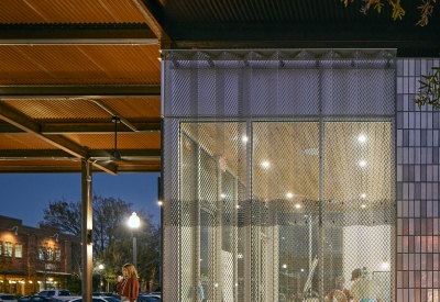 Aluminum shade at Jeni’s Ice cream in Birmingham, Alabama