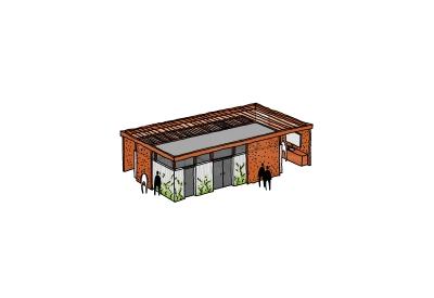 Sketch of medium convenience center at City Walk BHAM in Birmingham, Al.