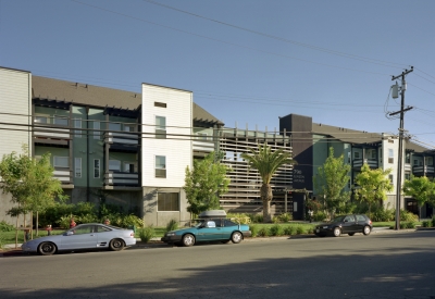 Exterior street view of Lenzen Square in San Jose, California.