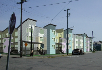 Montage perspective rendering at Linden Court in Oakland, California.