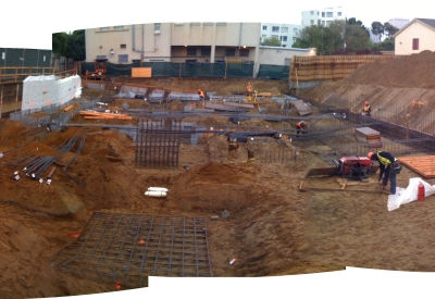 Construction site of Fillmore Park in San Francisco.