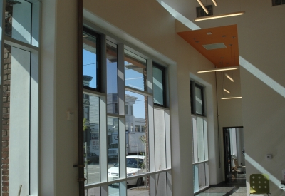 Common area inside Folsom-Dore Supportive Apartments in San Francisco, California.