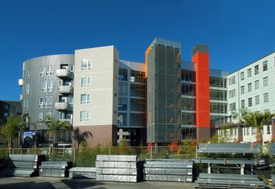 Exterior elevation view of 888 Seventh Street in San Francisco.