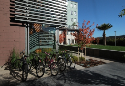 Bike parking at 888 Seventh Street in San Francisco.