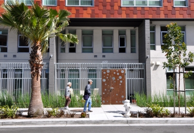 Entrance to the townhouses at 888 Seventh Street in San Francisco.