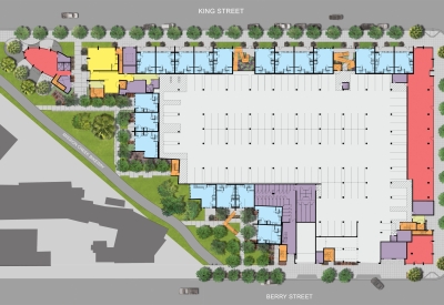 Ground level site plan for 888 Seventh Street in San Francisco.