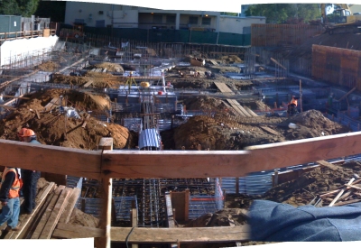 Construction site of Fillmore Park in San Francisco.