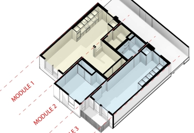 Modular plan of Union Flats in Union City, Ca.