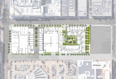 Ground level site plan for 855 Brannan in San Francisco.