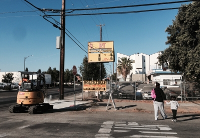 Exterior view of the corner of Art Ark in San Jose, California.