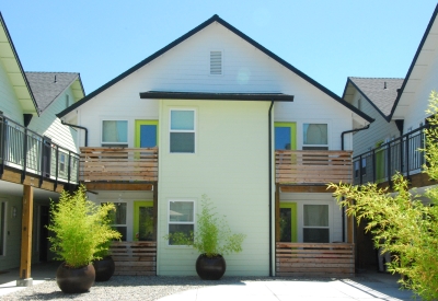 Exterior view of the cottage at Art Ark in San Jose, California.