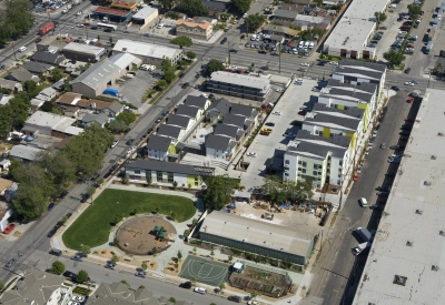 Aerial view of Art Ark in San Jose, California.