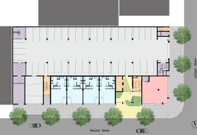 Site plan for 200 Second Street in Oakland, California.