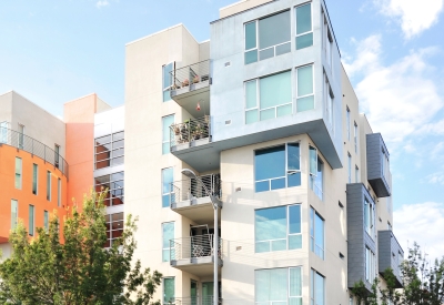 Retail spaces at 200 Second Street in Oakland, California.