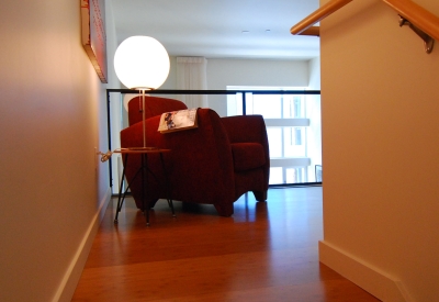 Loft inside a unit at Blue Star Corner in Emeryville, Ca.