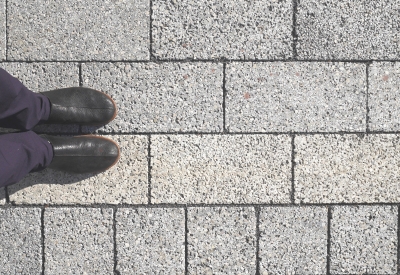 Sidewalk detail at Potrero 1010 in San Francisco, CA.